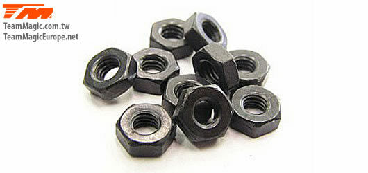 TM111007F 3mm Flat Locknut (10) Team Magic
