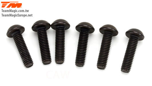 TM123513BU 3.5x13mm Steel Button Head Screw (6) Team Magic