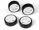 TM503302W E4D mounted drift tyre & rim white rim Team Magic