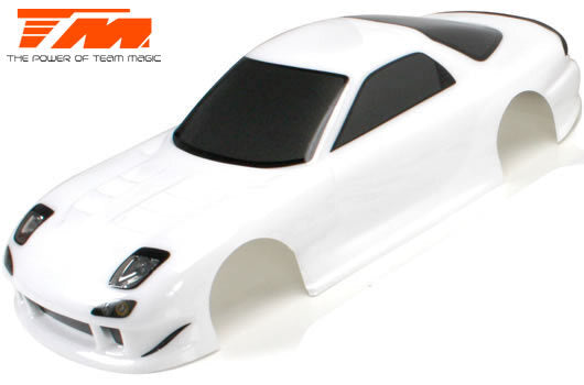 TM503321WA Body - 1/10 Touring / Drift - 190mm - Painted - no holes - RX7 White Team Magic