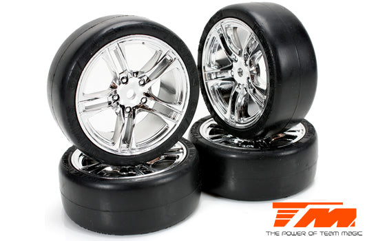 TM503329S 1/10 Touring mounted rubber (4pce SIL)