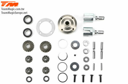 TM505301 F/R Differential Set E6 With Steel case Team Magic