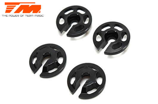 TM507278 Option Part - E4RS II / EVO - Aluminum 7075 - Lower Springs cups (4 pcs) Team Magic