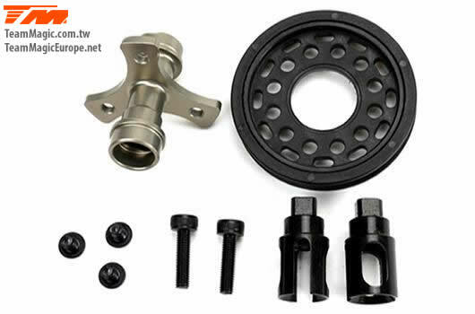 TM507435 OPT - Front spool set W/3mm pin,no blade Team Magic