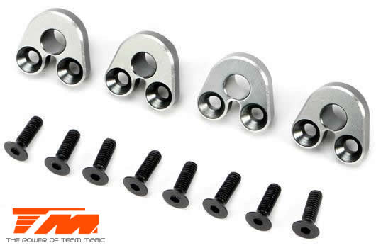 TM510173TI Alum. Pivot Ball Mount (4) Silver opt E5 Team Magic