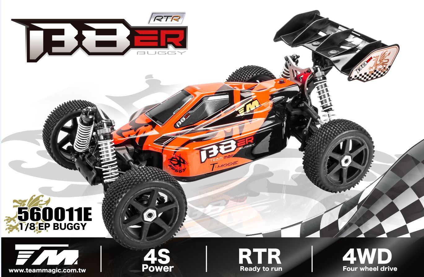 TM560011E B8ER 1/8th Electric Buggy RTR Orange TEAM MAGIC