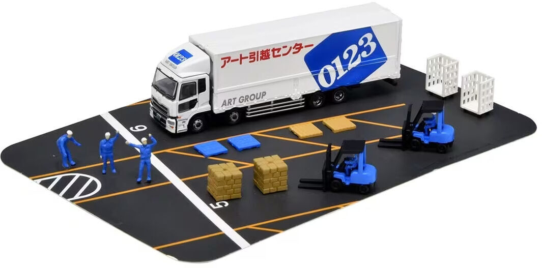 Tomytec Truck Logistics Site Wing Van Set C ART MOVING COMPANY