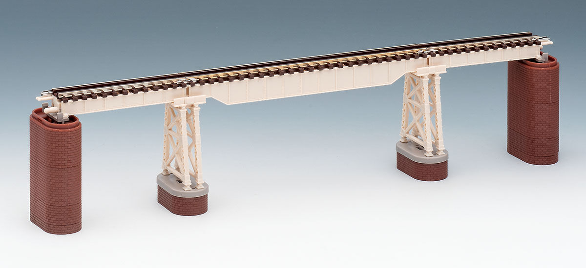 Tomix N Trestle Bridge S280 Ivory w/ 2 ea. brick and trestle piers