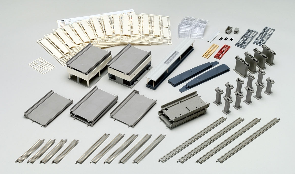 Tomix N Over head slab track station set TMX91075