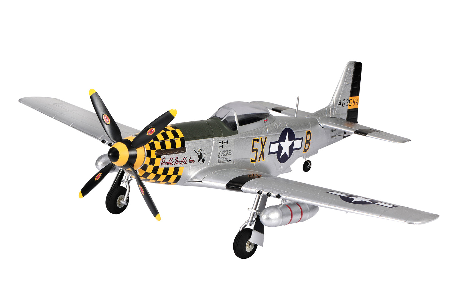 Top RC 750mm P-51D  (Yellow) PNP RC Aircraft TOP017B