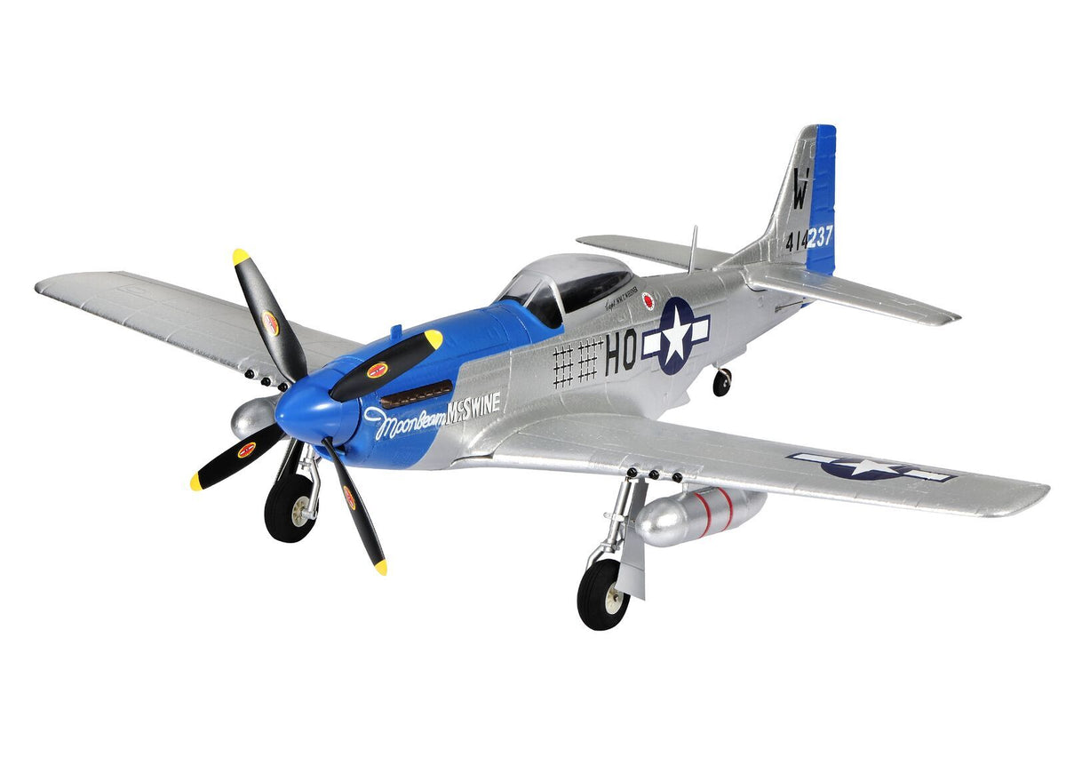 Top RC 750mm P-51D (Blue) PNP+Flight Controller RC Aircraft TOP018D