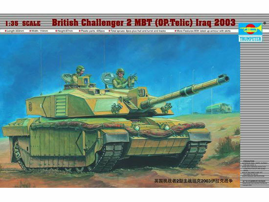 TR00323 Trumpeter 1/35 British Challenger II MBT Basra 2003 Telic Plastic Model Kit [00323] Trumpeter