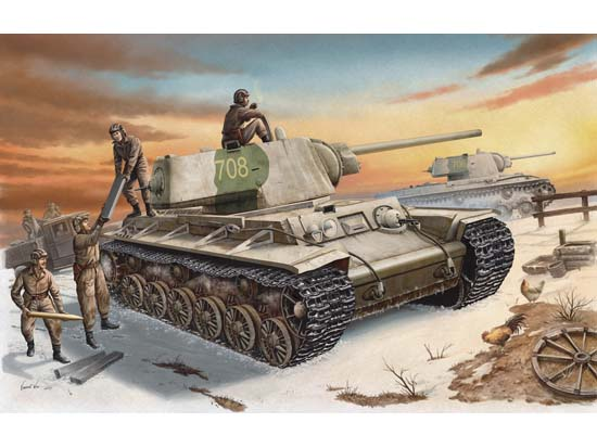 TR00359 Trumpeter 1/35 Russian KV-1 model 1942 Heavy Cast Turret Tank Plastic Model Kit [00359]