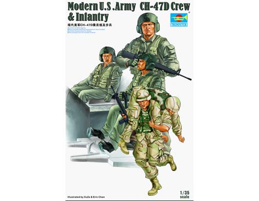 TR00415 Trumpeter 1/35 Modern U.S. Army CH-47D Crew & Infantry