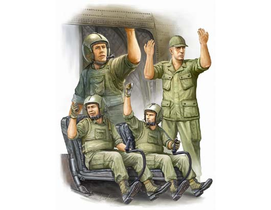 TR00417 Trumpeter 1/35 US Army CH-47 Crew in Vietnam