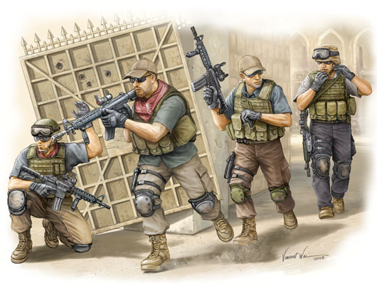 TR00419 Trumpeter 1/35 PMC in Iraq --Fire Movement Team