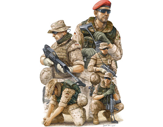 TR00421 Trumpeter 1/35 Modern German ISAF Soldiers in Afghanistan Trumpeter