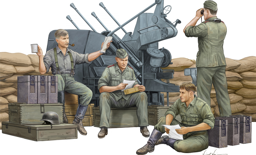 TR00432 Trumpeter 1/35 German Anti-Aircraft Gun Crew Trumpeter
