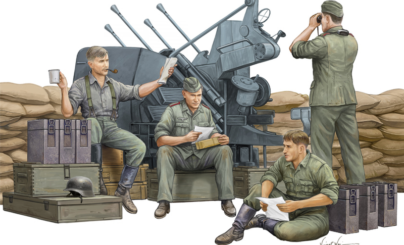 TR00432 Trumpeter 1/35 German Anti-Aircraft Gun Crew