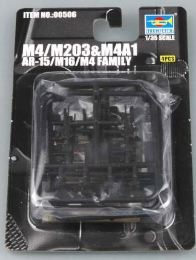 TR00506 Trumpeter 1/35 AR-15/M16/M4 FAMILY-M4 (4 units) Trumpeter