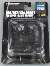 TR00506 Trumpeter 1/35 AR-15/M16/M4 FAMILY-M4 (4 units)