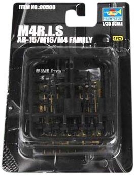 TR00508 Trumpeter 1/35 AR-15/M16/M4 FAMILY-M4RAS (4 units)