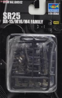 TR00512 Trumpeter 1/35 AR-15/M16/M4 FAMILY-SR25 (4 units)