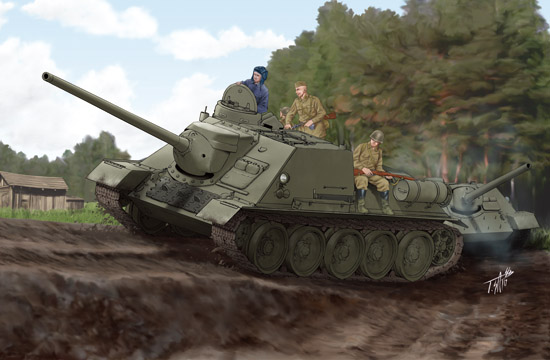 TR00915 Trumpeter 1/16 Soviet SU-100 Tank Destroyer