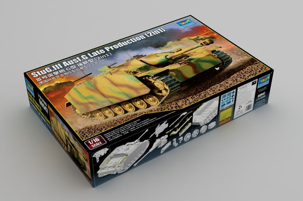 TR00947 Trumpeter 1/16 StuG.III Ausf.G Late Production (2in1) Plastic Model Kit [00947] Trumpeter