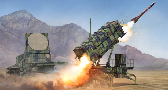 TR01022 Trumpeter 1/35 M901 Launching Station & AN/MPQ-53 Radar, MIM-104 Patriot SAM System (PAC-2)
