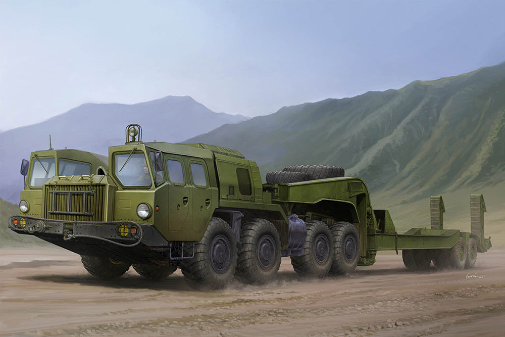 TR01056 Trumpeter MAZ7410 Tractor W/CHMZAP-5247G Plastic Model Kit Trumpeter