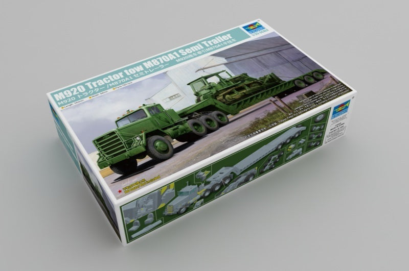 TR01078 Trumpeter 1/35 M920 Tractor tow M870A1 Semi Trailer Plastic Model Kit [01078] Trumpeter