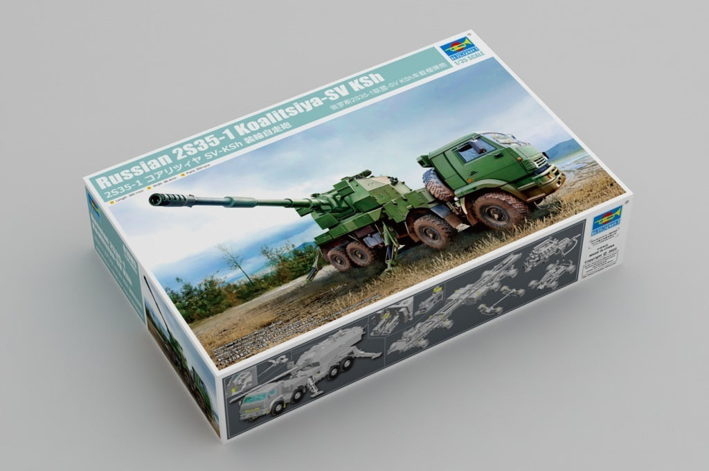 TR01085 Trumpeter 1/35 Russian 2S35-1 Koalitsiya-SV KSh Plastic Model Kit [01085] Trumpeter