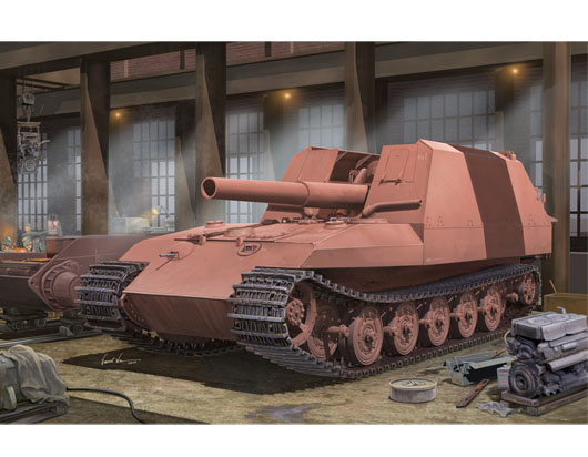 TR01540 Trumpeter 1/35 Geschutzwagen Tiger Grille21/210mm Mortar 18/1 L/31