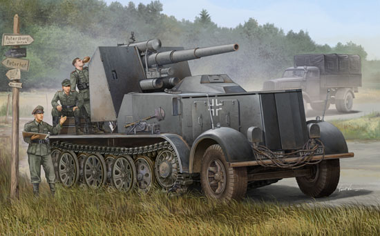TR01585 Trumpeter 1/35 8.8cm Flak 18 Selbstfahrlafette Plastic Model Kit [01585] Trumpeter