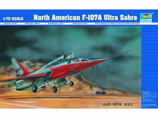 TR01605 Trumpeter 1/72 North American F-107A Ultra sabre