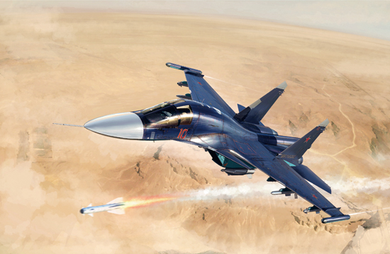 TR01652 Trumpeter 1/72 Russian Su-34 Fullback Fighter-Bomber Plastic Model Kit [01652] Trumpeter