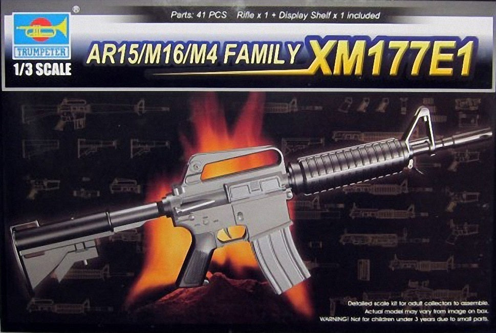 TR01902 Trumpeter 1/3 AR15/M16/M4 FAMILY- XM177E1 Trumpeter