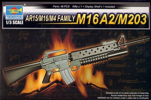 TR01904 Trumpeter 1/3 AR15/M16/M4 FAMILY-M16A2 /M203 Trumpeter
