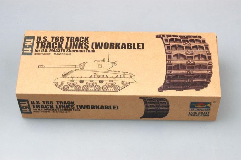 TR02041 Trumpeter 1/35 U.S. T66 steel track for U.S. M4A3E8 sherman tank Trumpeter