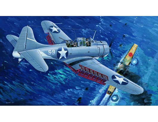 TR02244 Trumpeter 1/32 U.S. Navy SBD-3 Dauntless Midway Plastic Model Kit [02244] Trumpeter