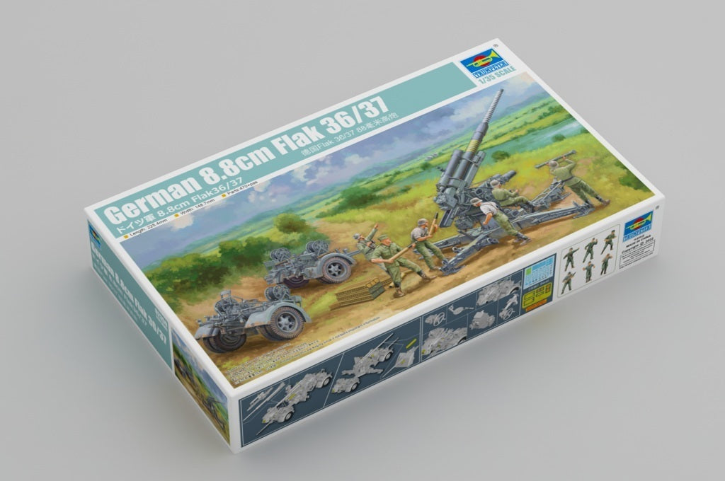 TR02359 Trumpeter 1/35 German 8.8cm Flak 36/37 Plastic Model Kit [02359] Trumpeter