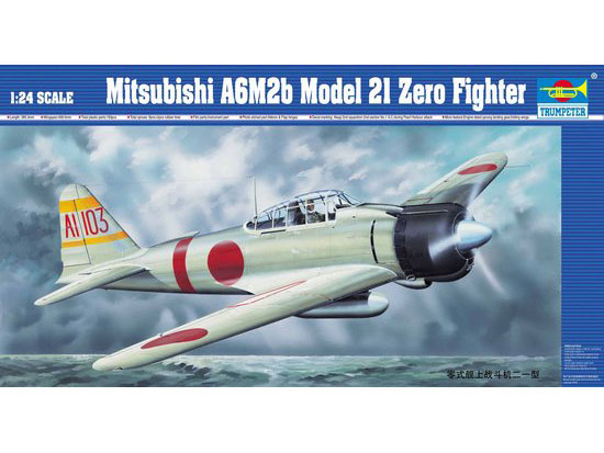 Trumpeter 1/24 Aircraft-A6M2b Model21 zero fighter Plastic Model Kit TR02405