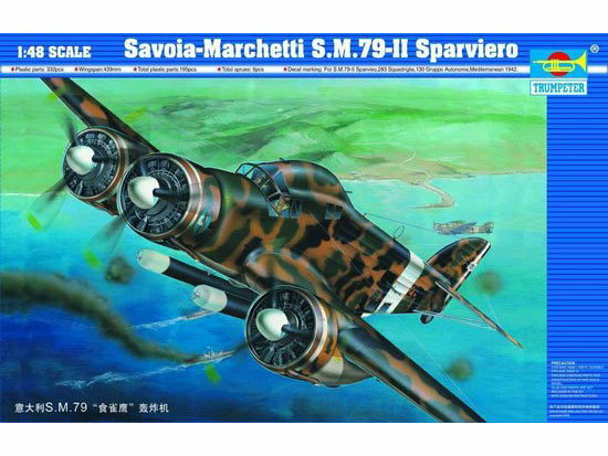 TR02817 Trumpeter 1/48 Italian Savoia Marchetti S.M.79-II Sparviero