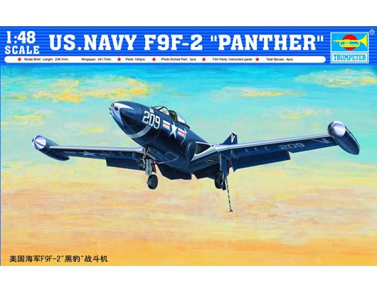 TR02832 Trumpeter 1/48 US.NAVY F9F-2 PANTHER