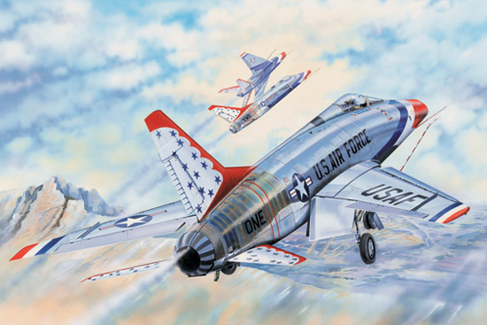 TR03222 Trumpeter 1/32 F-100D in Thunderbirds livery