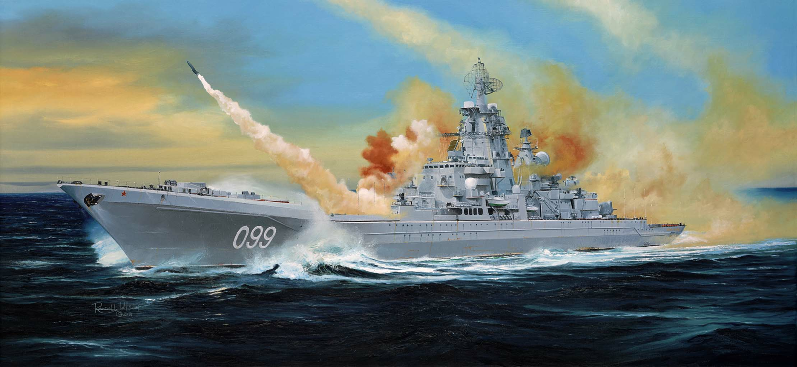 TR04522 Trumpeter 1/350 Russian battlecruiser Pyotr Velikiy Ex-Yuki Andropov Plastic Model Kit [04522] Trumpeter