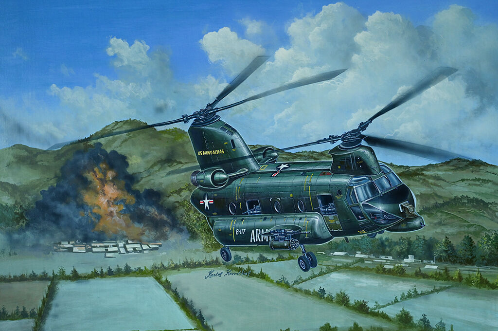 Trumpeter 1/35 Boeing ACH-47A Armored Chinook Plastic Model Kit [06113] TR05113