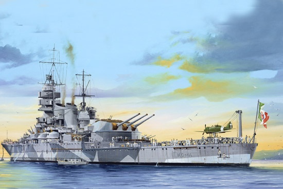 TR05318 Trumpeter 1/350 Italian Navy Battleship RN Roma Plastic Model Kit [05318]