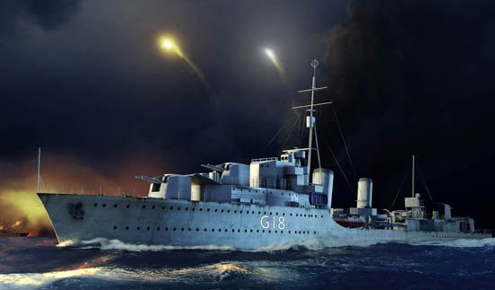 TR05332 Trumpeter 1/350 HMS Zulu Destroyer 1941 *Aus Decals* Plastic Model Kit [05332] Trumpeter